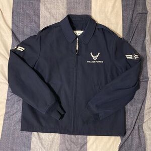 Defense Logistics Agency Womens Air Force Jacket Sz 16L Full Zip Navy Blue